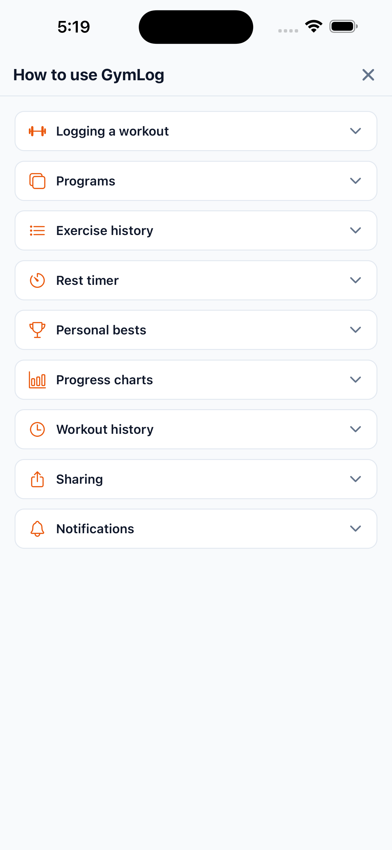 How to use GymLog